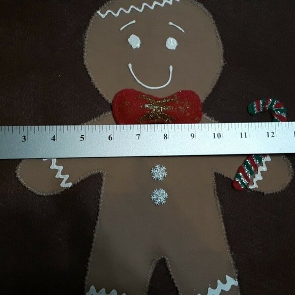 Ginger cookie toilet Seat & tank cover set Bath Decor Christmas holidays round - Picture 3 of 8